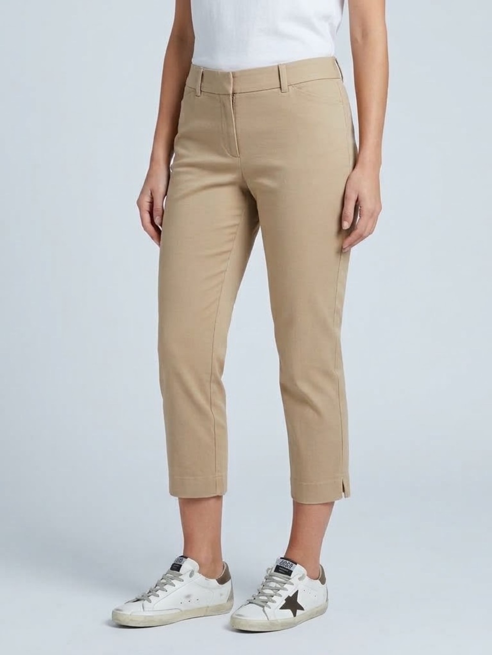 New York and Company Cropped Chino Pants - Khaki size 8